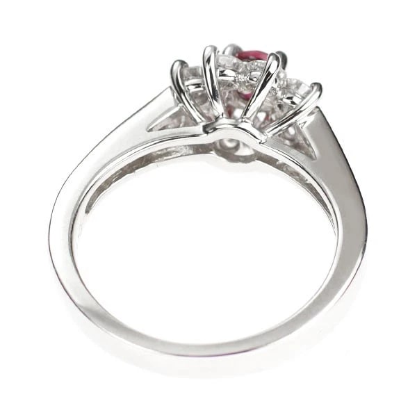 PT900 RUBY DIAMOND RING - 2