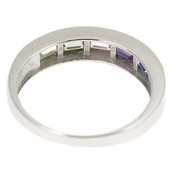 PT950 MULTICOLOR SAPPHIRE RING - 2