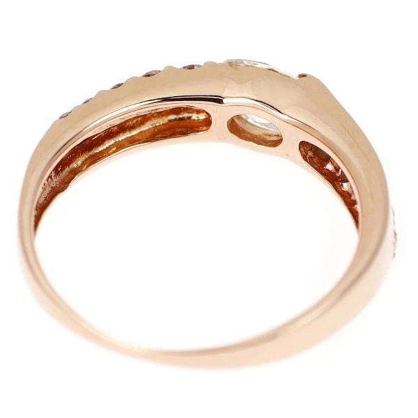 K18PG OVAL DIAMOND RING - 2