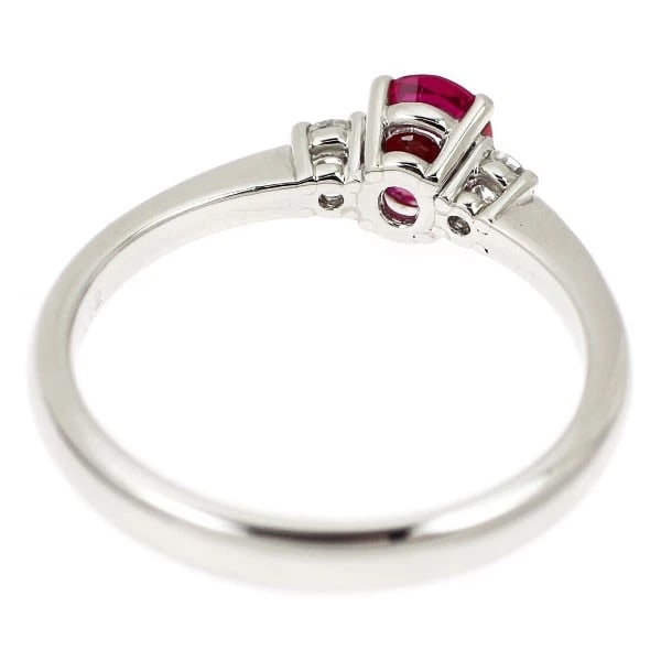 PT900 RUBY DIAMOND RING - 2