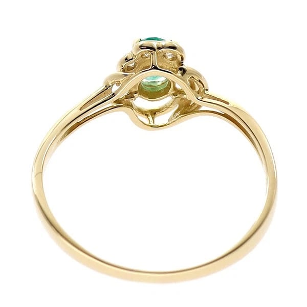 K18YG EMERALD DIAMOND RING - 2
