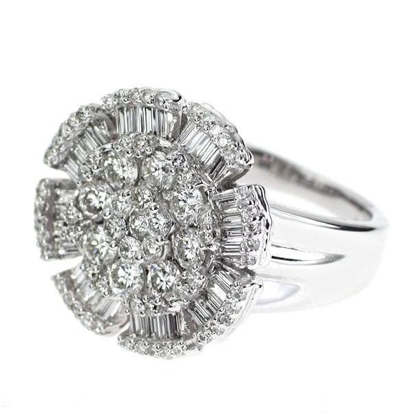 K18WG DIAMOND RING - 2