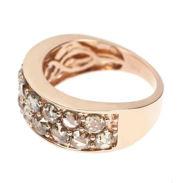 K18PG ROSE CUT DIAMOND RING - 2