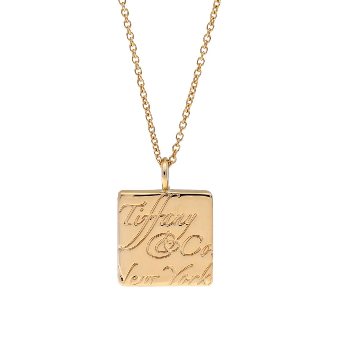 TIFFANY & CO. NECKLACE K18 YELLOW GOLD: TIFFANY & Co. Necklace K18 Yellow Gold Brand: TIFFANY & Co. Type/Style: Necklace Material: K18 Yellow Gold YG, Color: YG Size: Top H/about 17mm W/about 12.5mm(Including can) Chain length:41cm Chain le