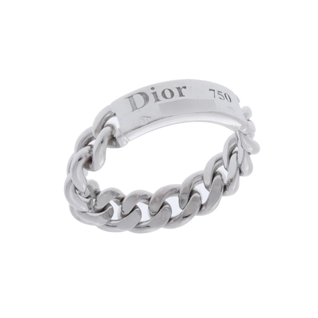 DIOR RING K18 WHITE GOLD: Dior Ring K18 White Gold Brand: Dior Type/Style: Ring Material: K18 White Gold, Color: WG Size: 7.25 US Accessories: None Accessories Notice: When purchasing pre-owned goods, please refer
