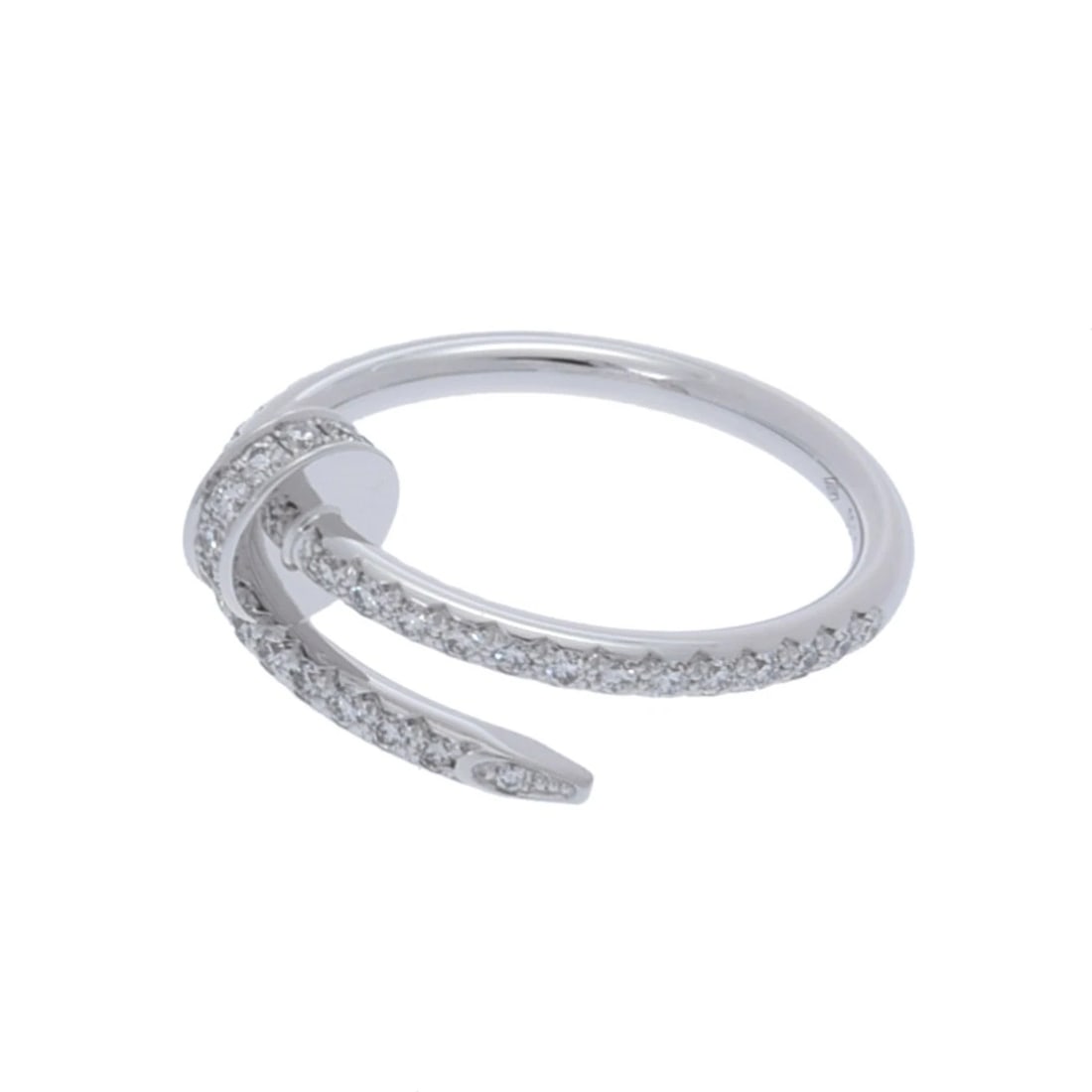 CARTIER RING K18 WHITE GOLD: CARTIER Ring K18 White Gold Brand: CARTIER Type/Style: Ring Material: K18 White Gold WG, Main Stone Natural Color: WG Size: 4.75 - 5 US Accessories: None Accessories Notice: When purchasin
