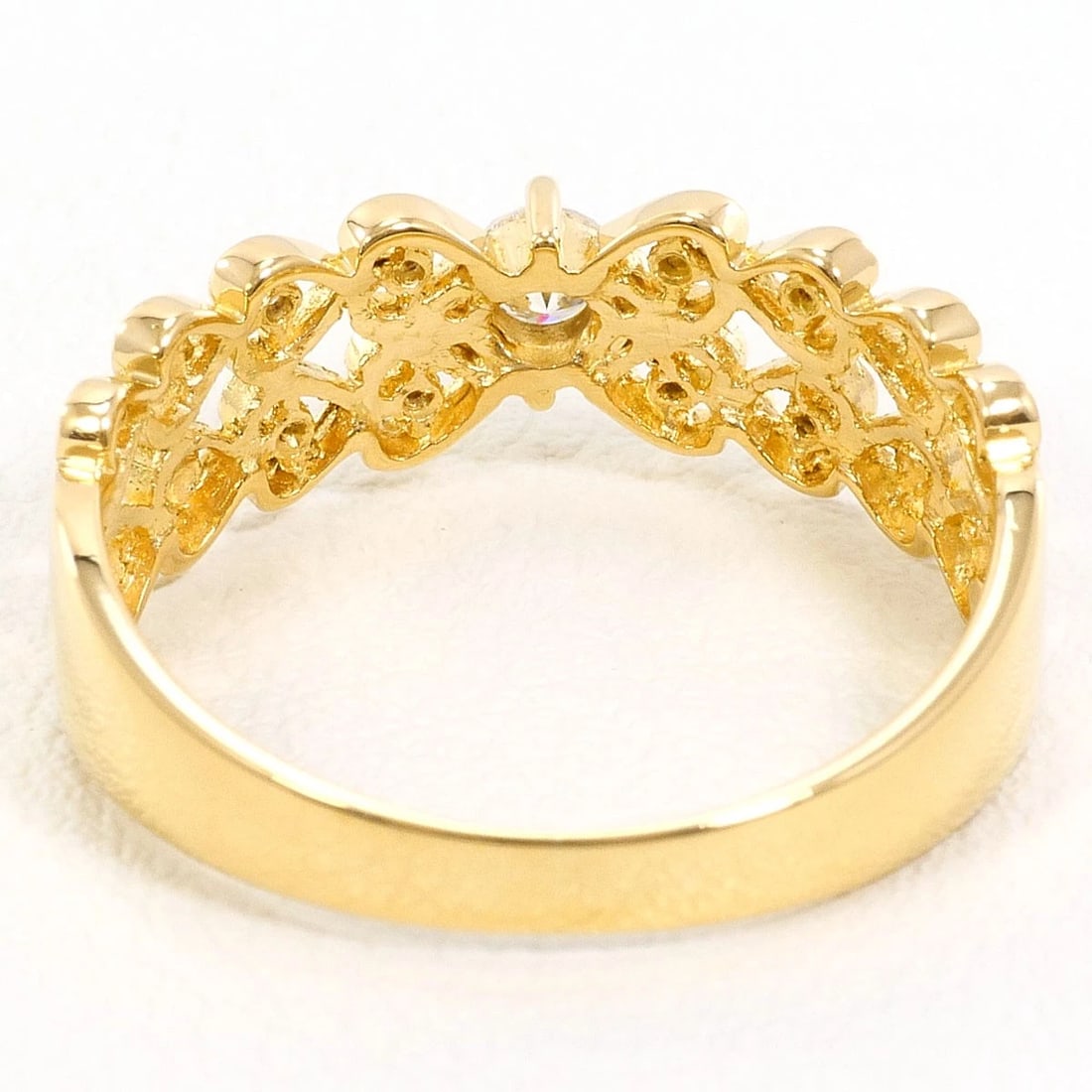 K18 GOLD RING DIAMOND - 3