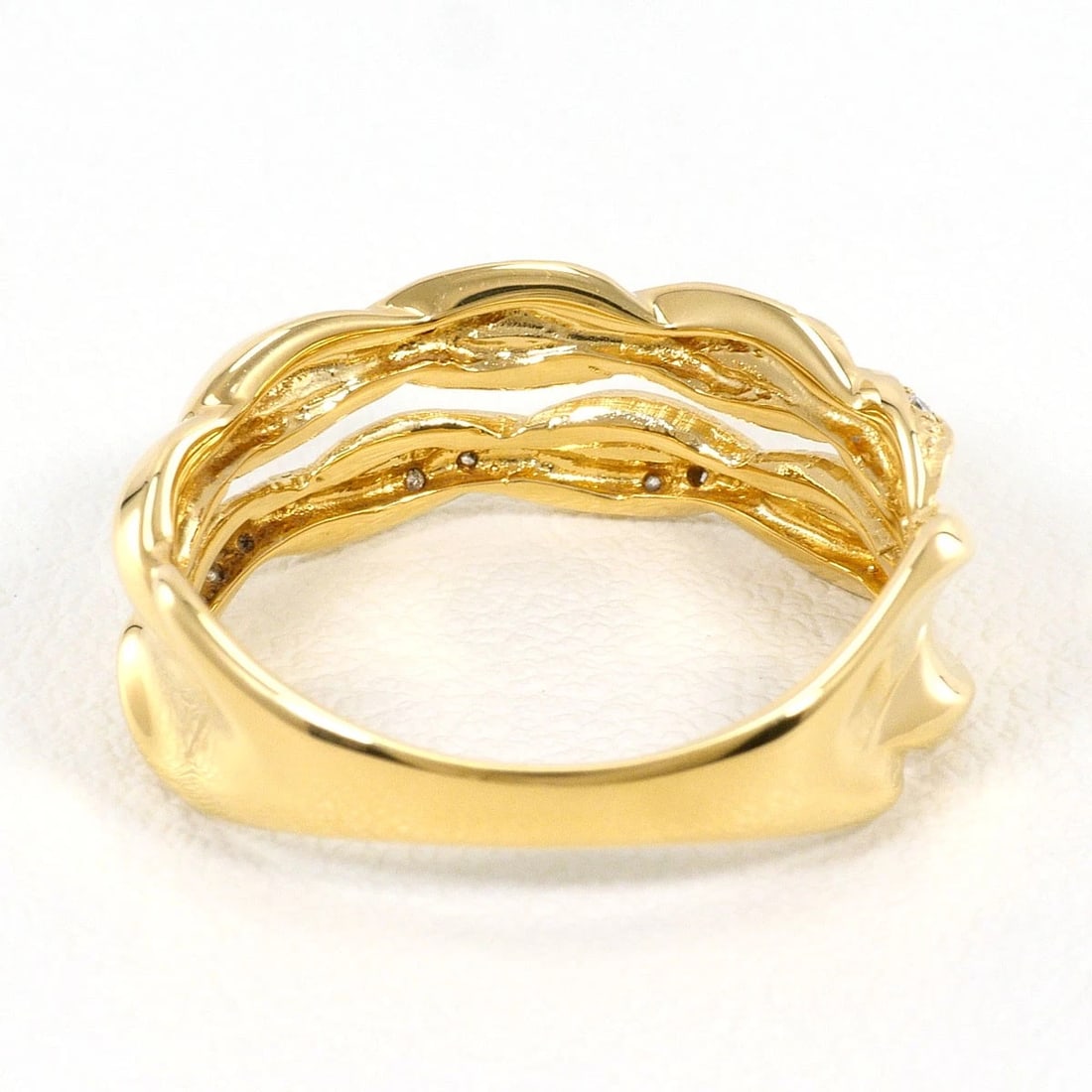K18 GOLD RING DIAMOND - 4