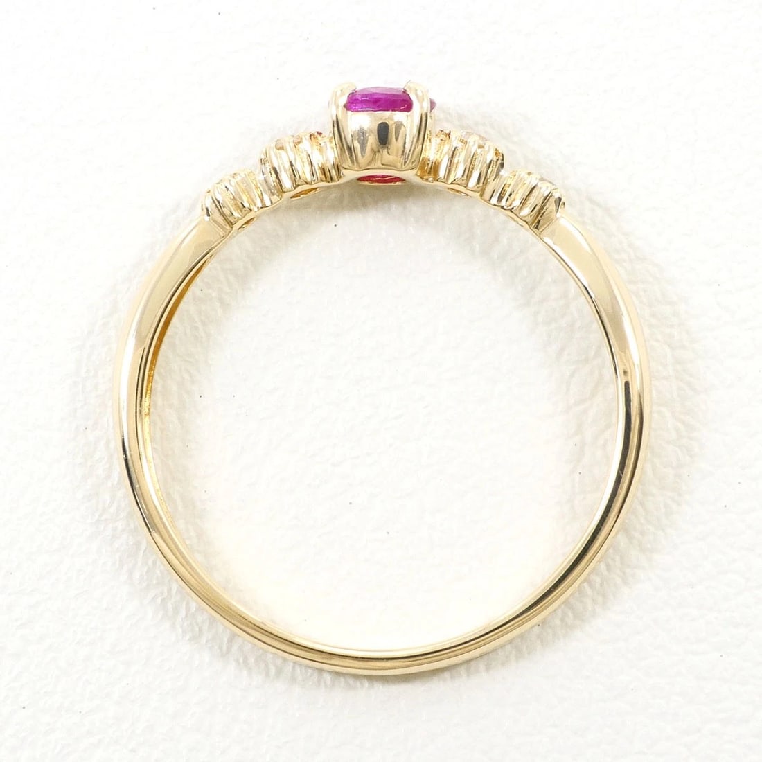 K10 10 GOLD RING RUBY - 2
