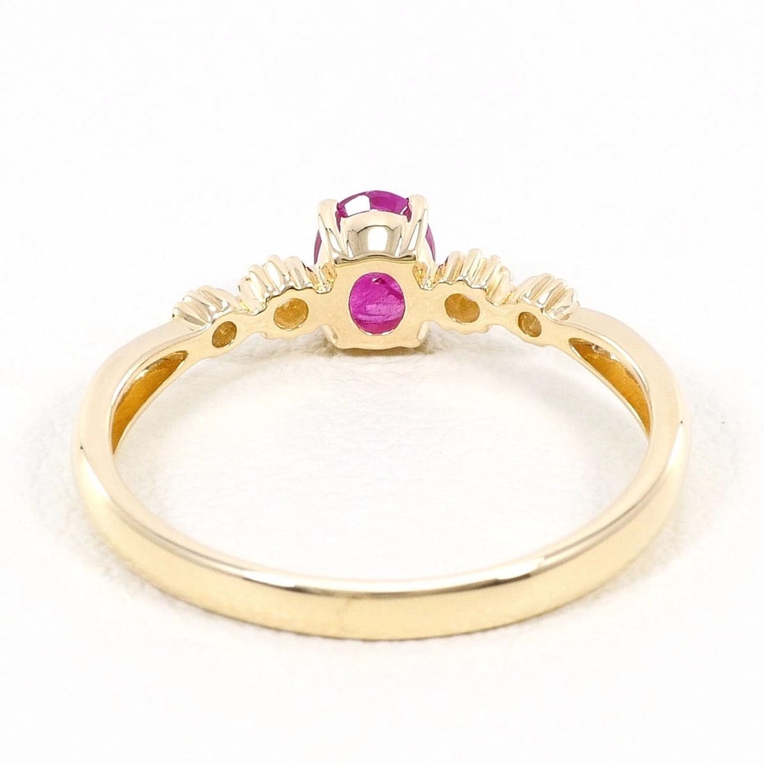 K10 10 GOLD RING RUBY - 3