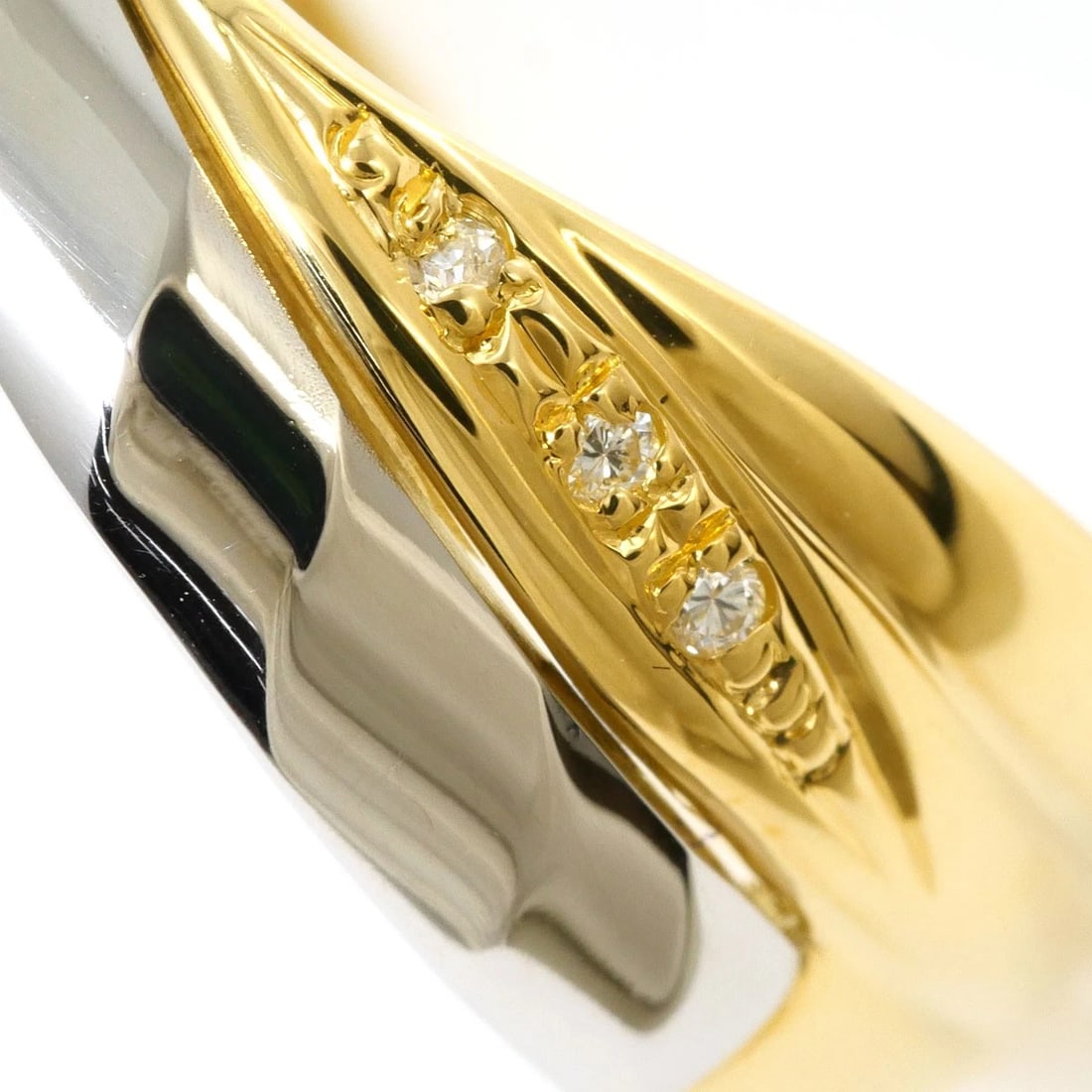 PT900 PLATINUM K18 RING DIAMOND - 2