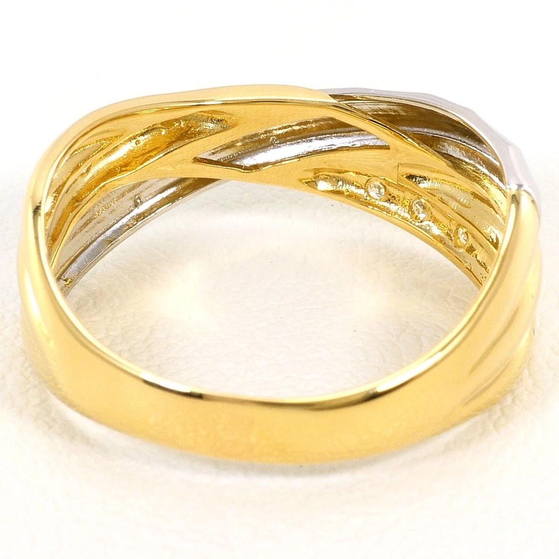 PT900 PLATINUM K18 RING DIAMOND - 4