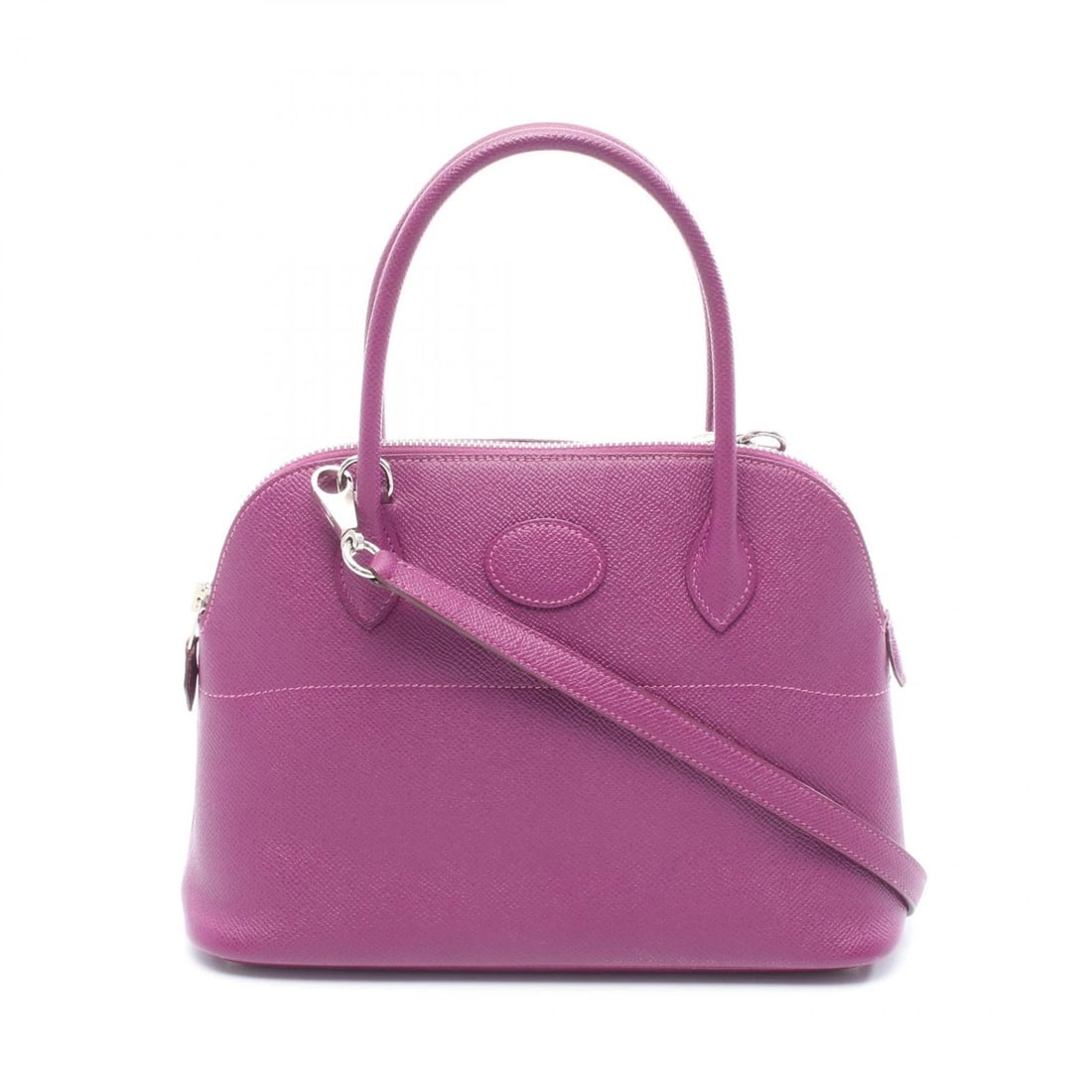 HERMES BOLIDE27 SHOUDLER HANDBAG EPSOM LEATHER: HERMES Bolide27 Shoudler Handbag Epsom leather Brand: HERMES Type/Style: Handbag Material: Exterior Material Epsom and leather and Epsom Color: Exterior Color Anemone / Purple?ish colors Size: (H:7.3"