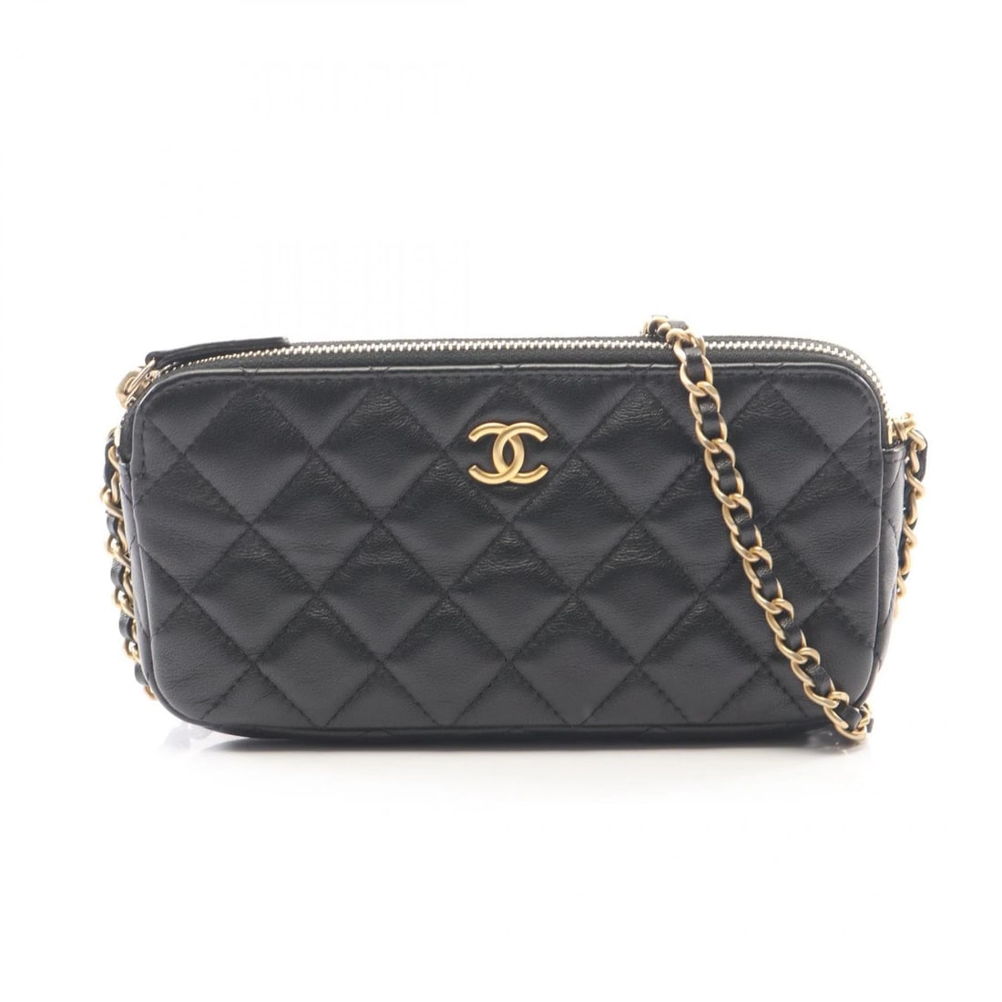 CHANEL MATELASSE CHAIN SHOULDER CROSSBODY BAG WALLET: CHANEL Matelasse Chain Shoulder Crossbody Bag Wallet Brand: CHANEL Type/Style: Shoulder Bag Material: Exterior Material Lambskin (sheep leather) Color: Exterior Color Black?ish colors Size: (H:3.5" x 