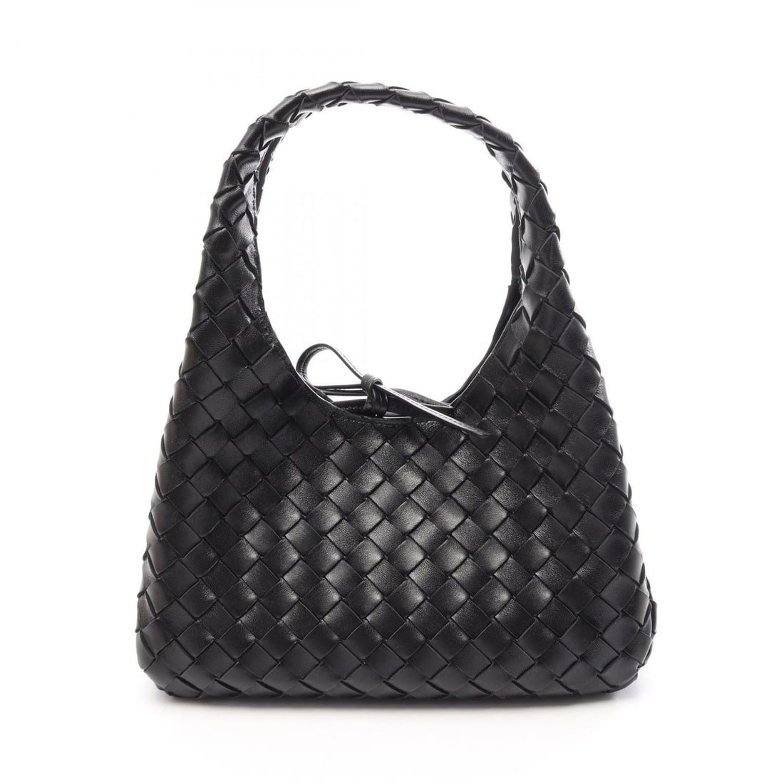 BOTTEGA VENETA SMALL CAMPANA HANDBAG LEATHER BLACK (1 of 2)