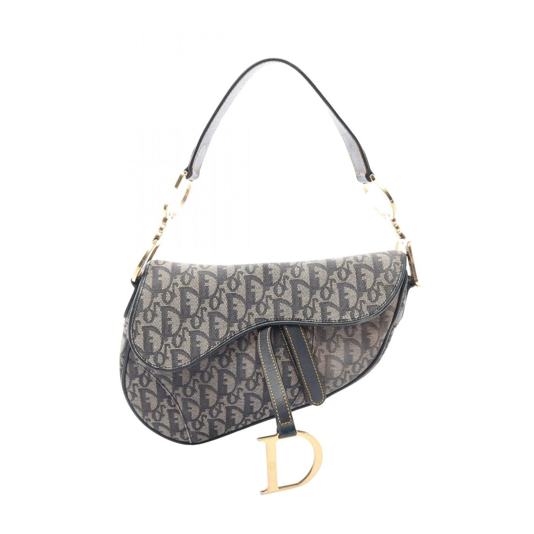 CHRISTIAN DIOR SADDLE TROTTER SHOULDER HANDBAG CANVAS: Christian Dior Saddle Trotter Shoulder Handbag canvas Brand: Christian Dior Type/Style: Handbag Material: Exterior Material canvas ? leather Color: Exterior Color Gray?ish colors ? Navy?ish colors Siz