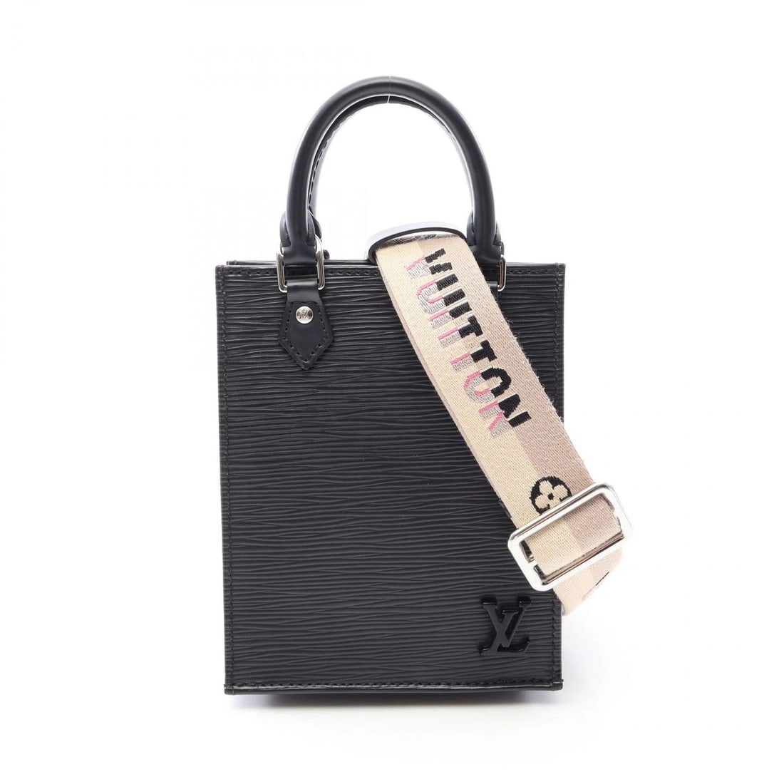 LOUIS VUITTON PETIT SAC PLAT CROSSBODY HANDBAG: LOUIS VUITTON Petit Sac Plat Crossbody Handbag Brand: LOUIS VUITTON Type/Style: Handbag Material: Exterior Material Epi ? leather Color: Exterior Color Black / Black?ish colors Size: (H:6.7" x W:5.3" 