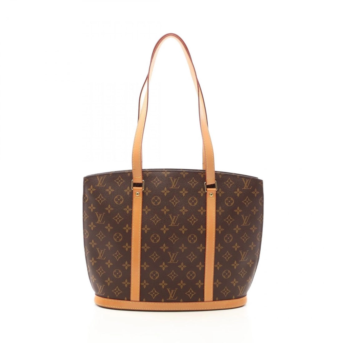 LOUIS VUITTON BABYLON SHOULDER TOTE BAG: LOUIS VUITTON Babylon Shoulder Tote Bag Brand: LOUIS VUITTON Type/Style: Shoulder Bag Material: Exterior Material Monogram ? PVC coated canvas ? leather Color: Exterior Color Brown?ish colors Size: (H