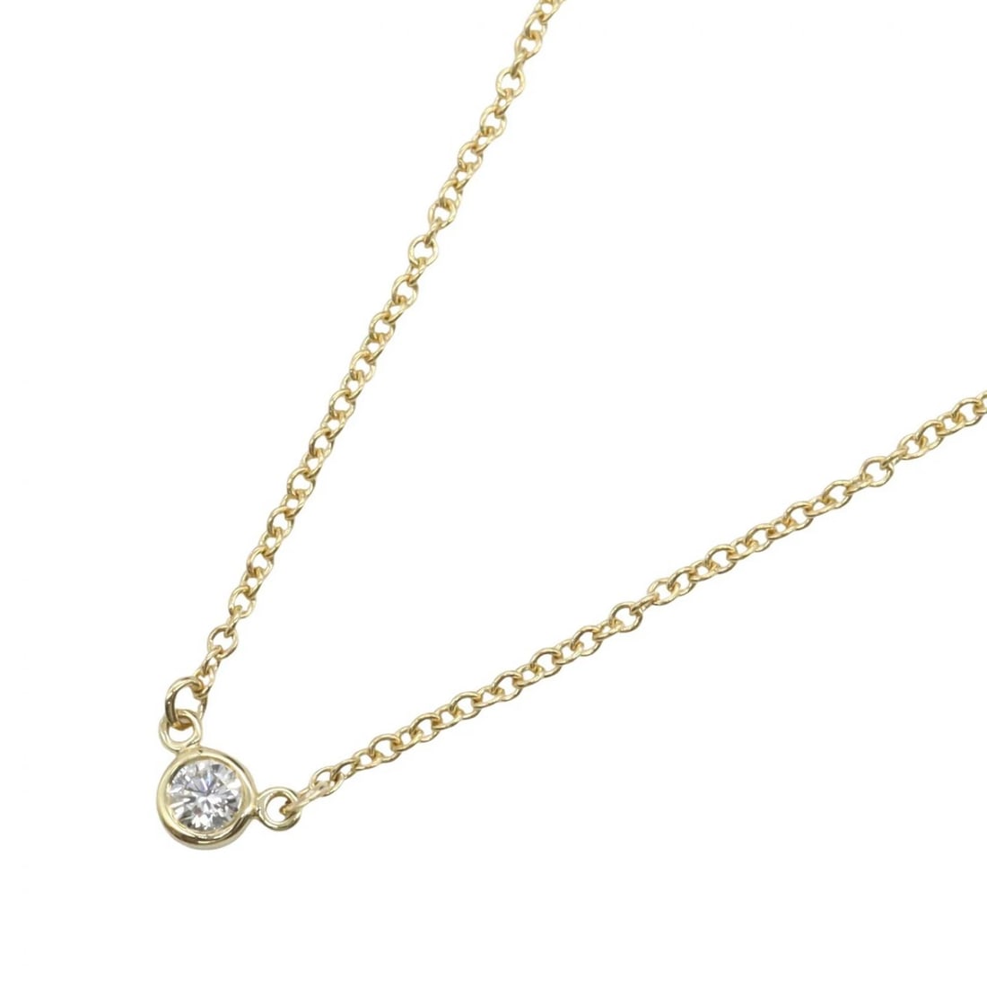 TIFFANY?CO BY THE YARD DIAMOND NECKLACE PENDANT: TIFFANY?CO By the Yard Diamond Necklace Pendant Brand: TIFFANY?CO Type/Style: Necklace Material: K18 (Yellow Gold), Color: Gold Size: Size Neck rotation?36cm(14.2") Motif W?3mm x H?3mm(0.1" x 0.1")