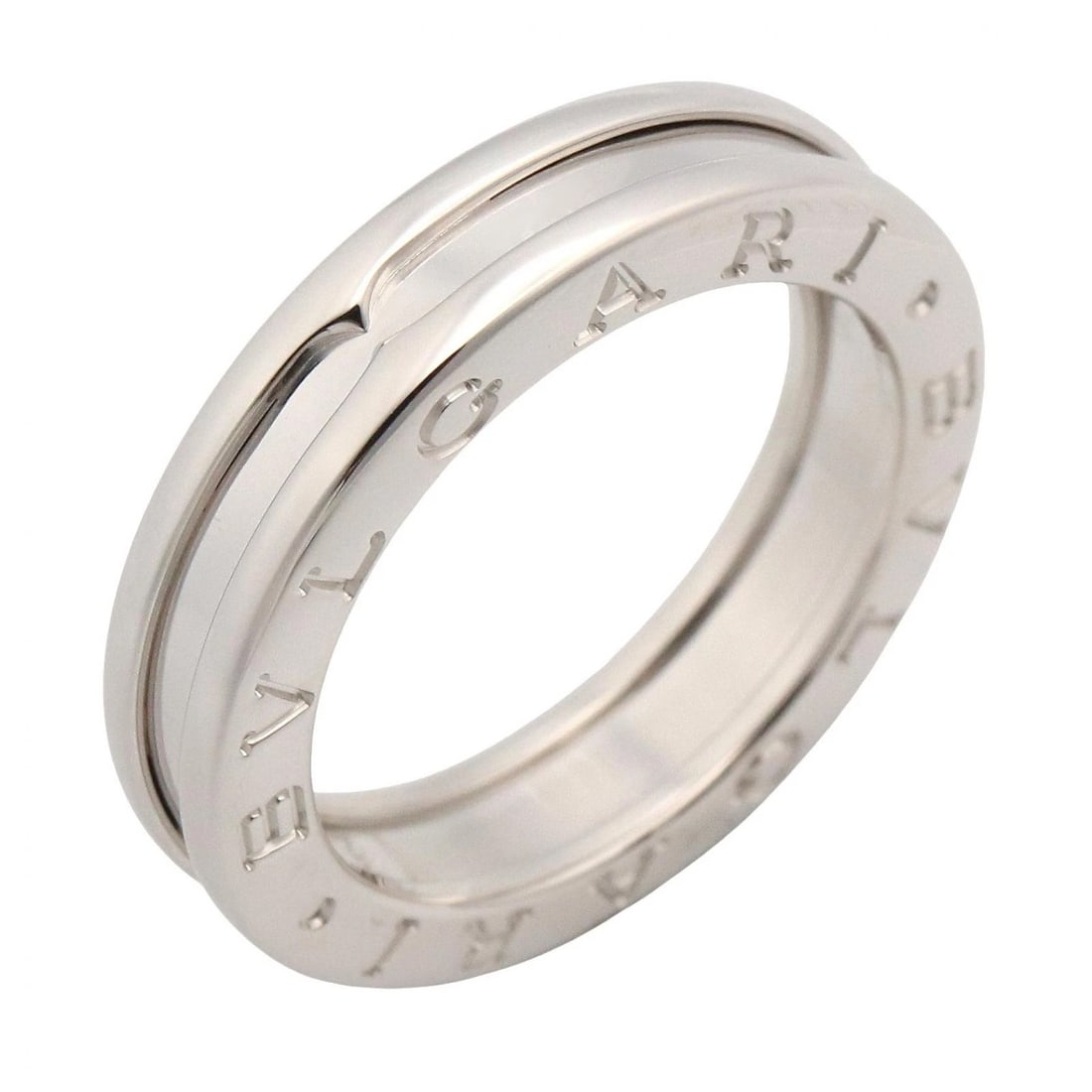 BVLGARI B-ZERO1 RING 18KWG WHITE GOLD: BVLGARI B-zero1 Ring 18KWG White Gold Brand: BVLGARI Type/Style: Ring Material: K18WG?White Gold?, Color: Silver Size: US size 6 Accessories: None Accessories Notice: When purchasing pre-owned goods,