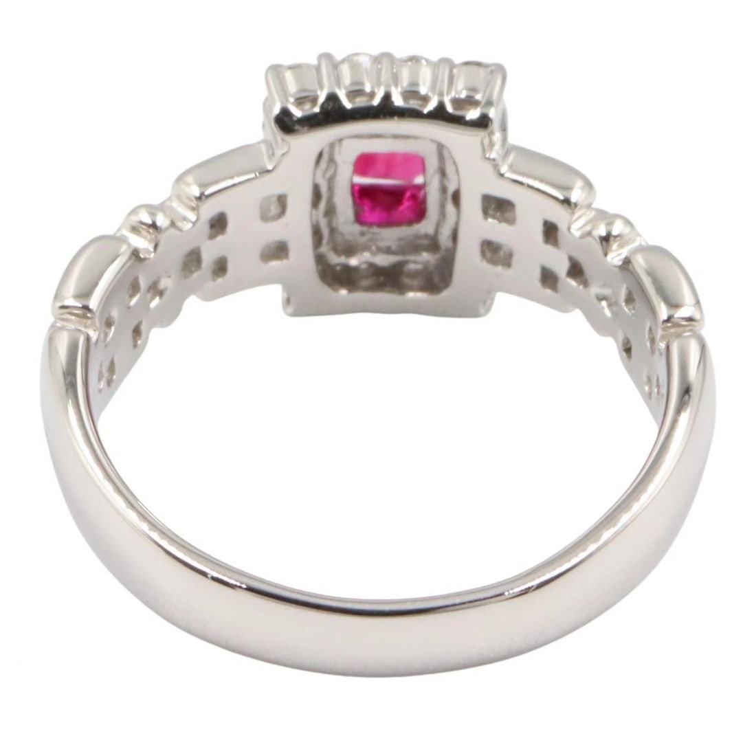 JEWELRY RUBY DIAMOND RING PT900 - 3