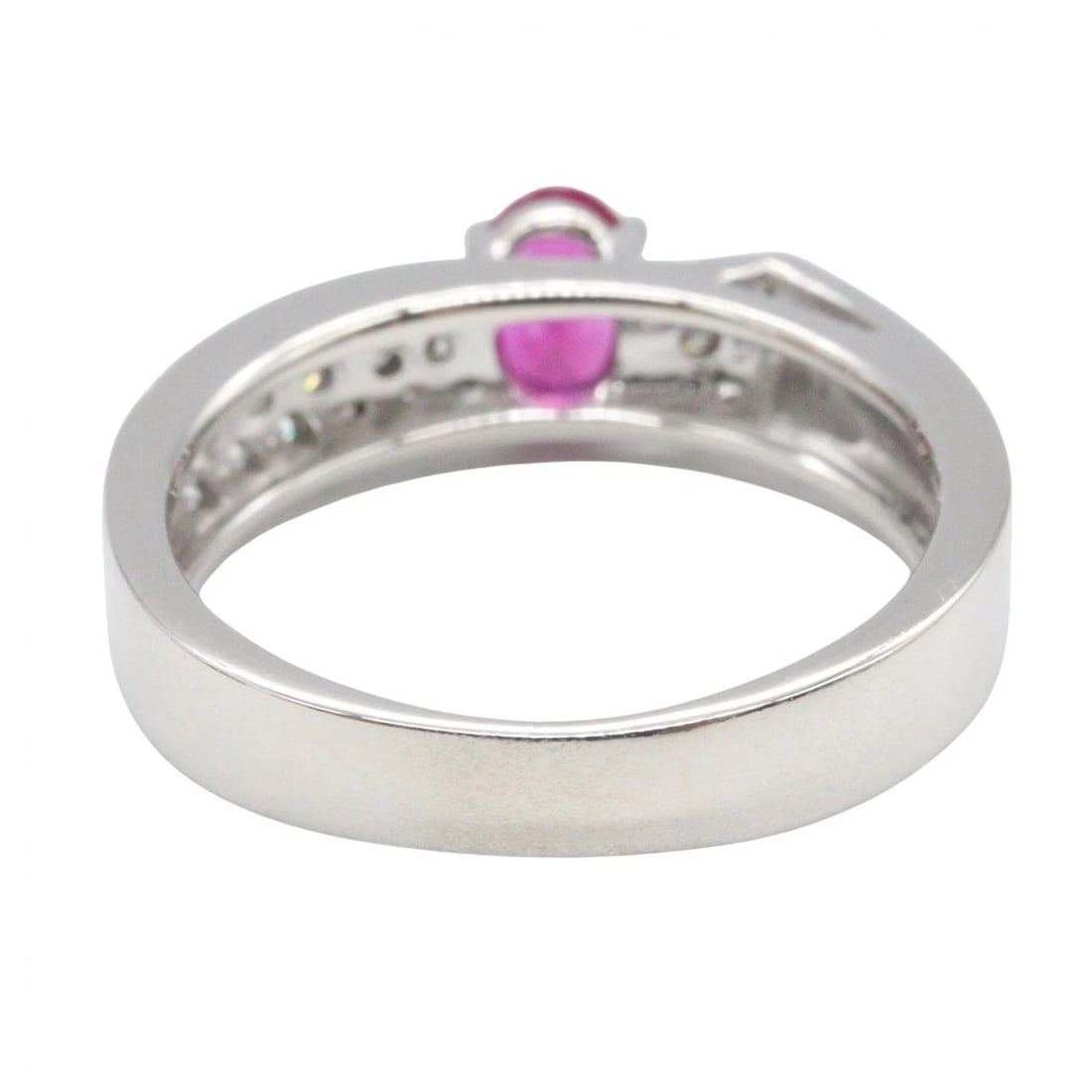 JEWELRY RUBY DIAMOND RING 18KWG - 3