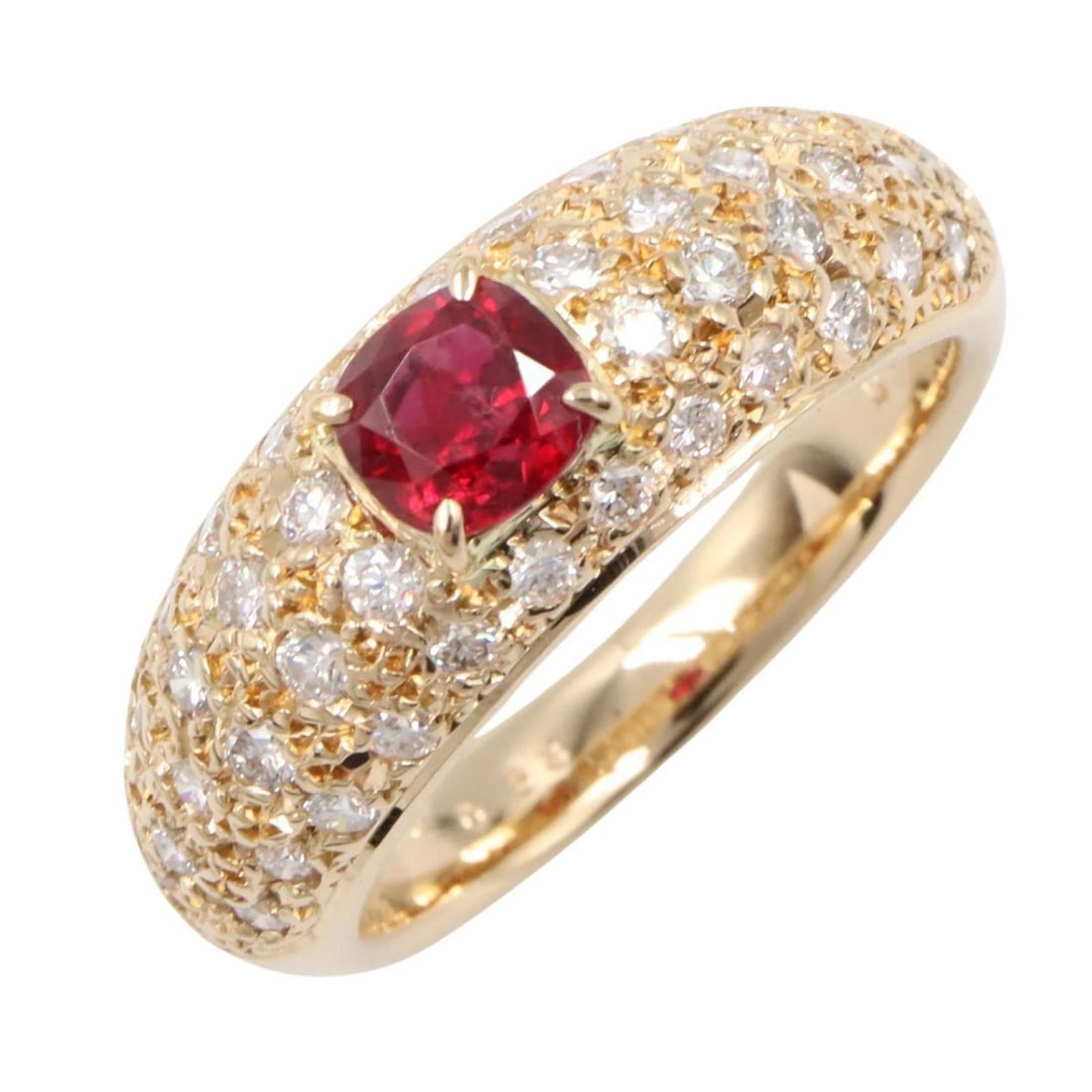 JEWELRY RUBY DIAMOND RING 18KPG (1 of 3)