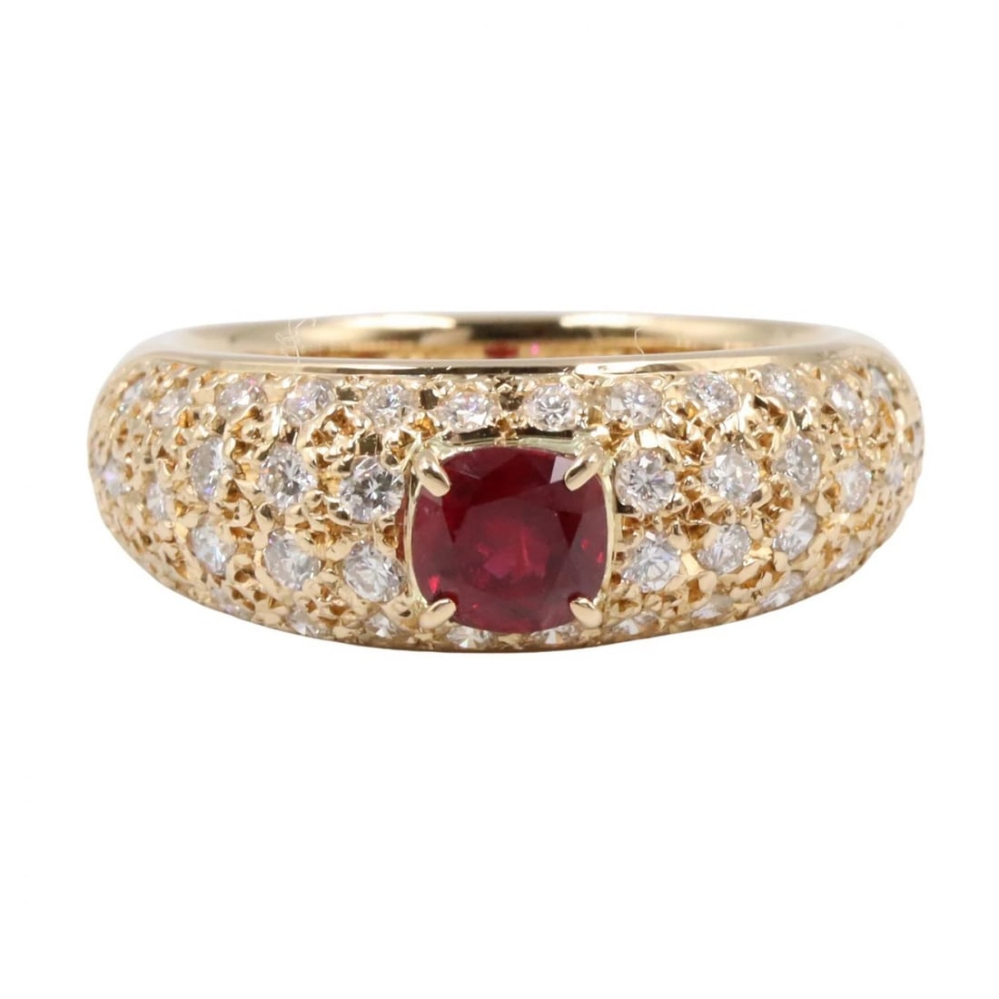 JEWELRY RUBY DIAMOND RING 18KPG - 2