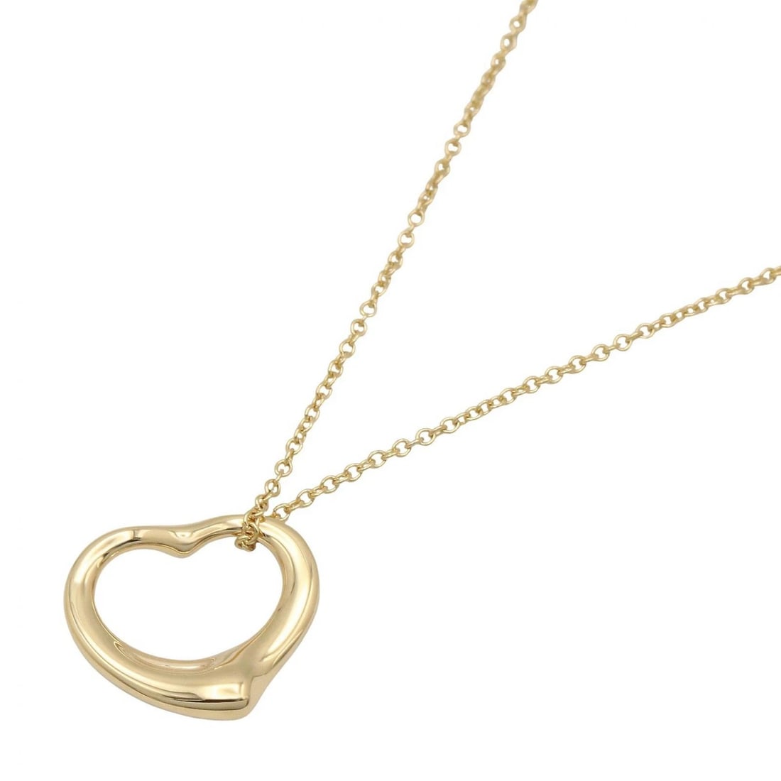 TIFFANY?CO OPEN HEART SMALL NECKLACE PENDANT: TIFFANY?CO Open Heart Small Necklace Pendant Brand: TIFFANY?CO Type/Style: Necklace Material: K18 (Yellow Gold), Color: Gold Size: Size Neck rotation?43cm(16.9") Motif W?15.3mm x H?13.3mm(0.6" x 0.5")