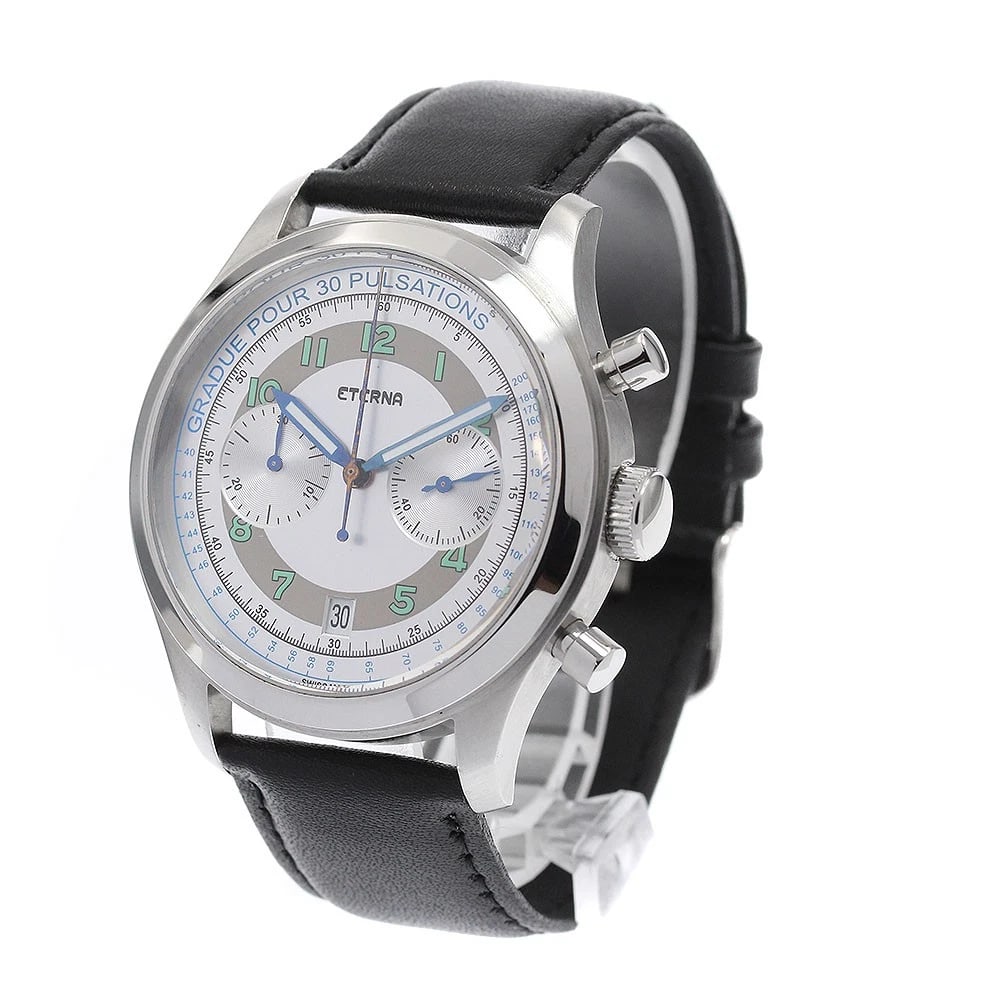 ETERNA HERITAGE DATE SILVER AUTOMATIC WATCH - 2