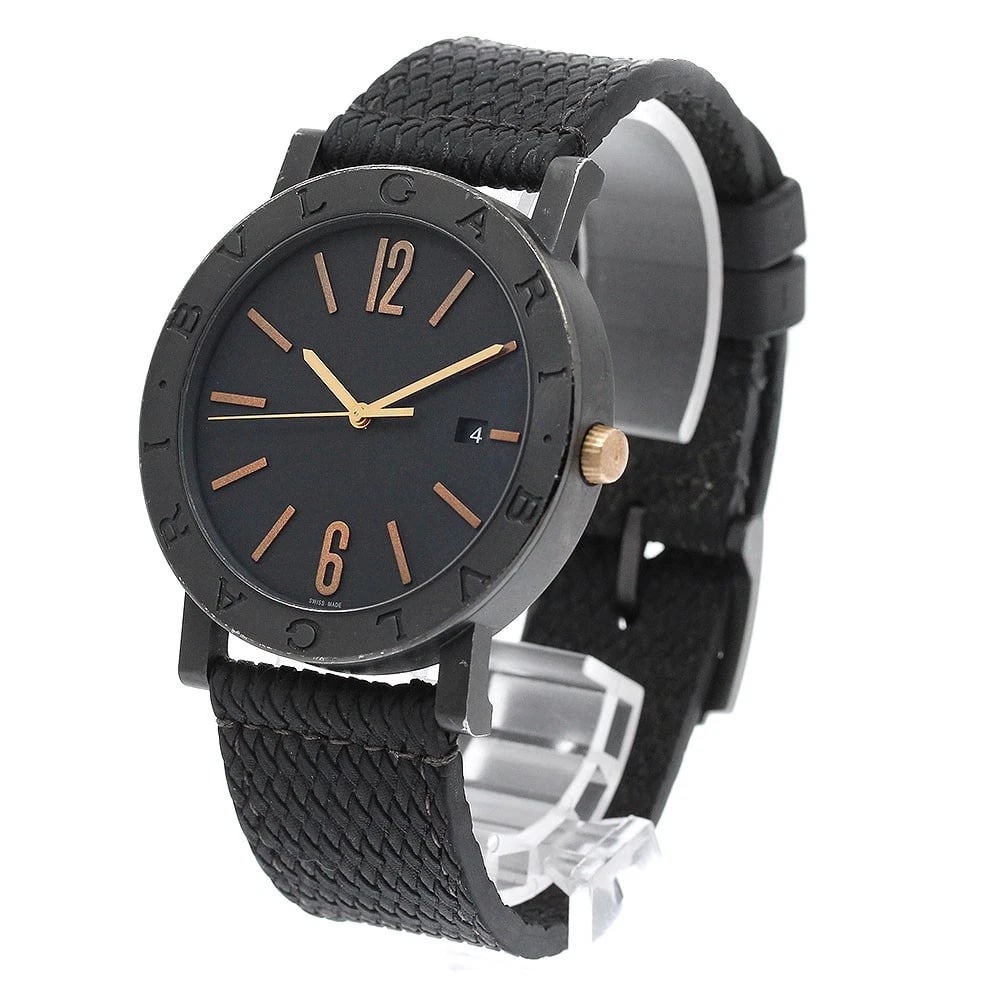BVLGARI DATE BLACK AUTOMATIC WATCH - 2