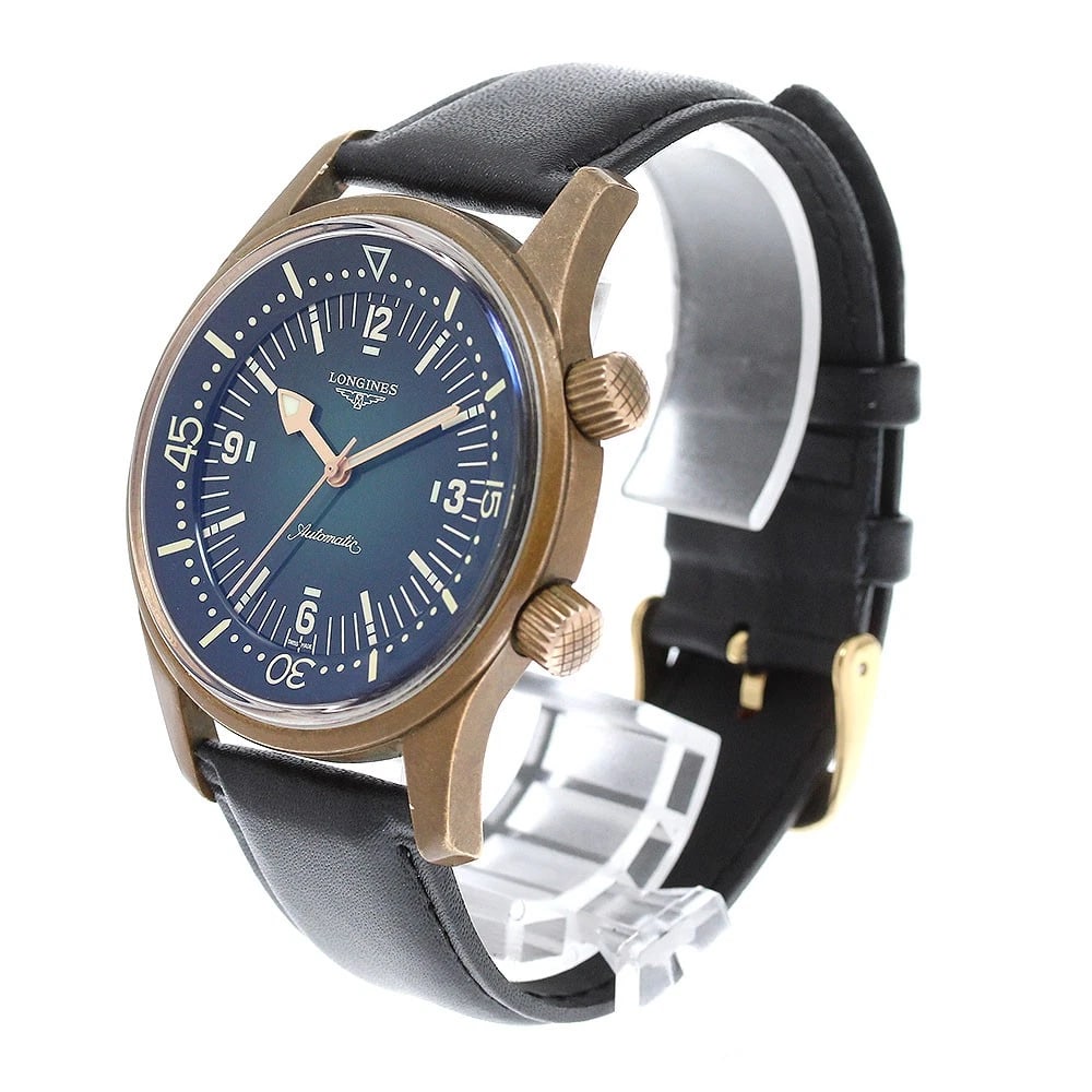 LONGINES LEGEND DIVER GREEN DIAL AUTOMATIC WATCH - 2