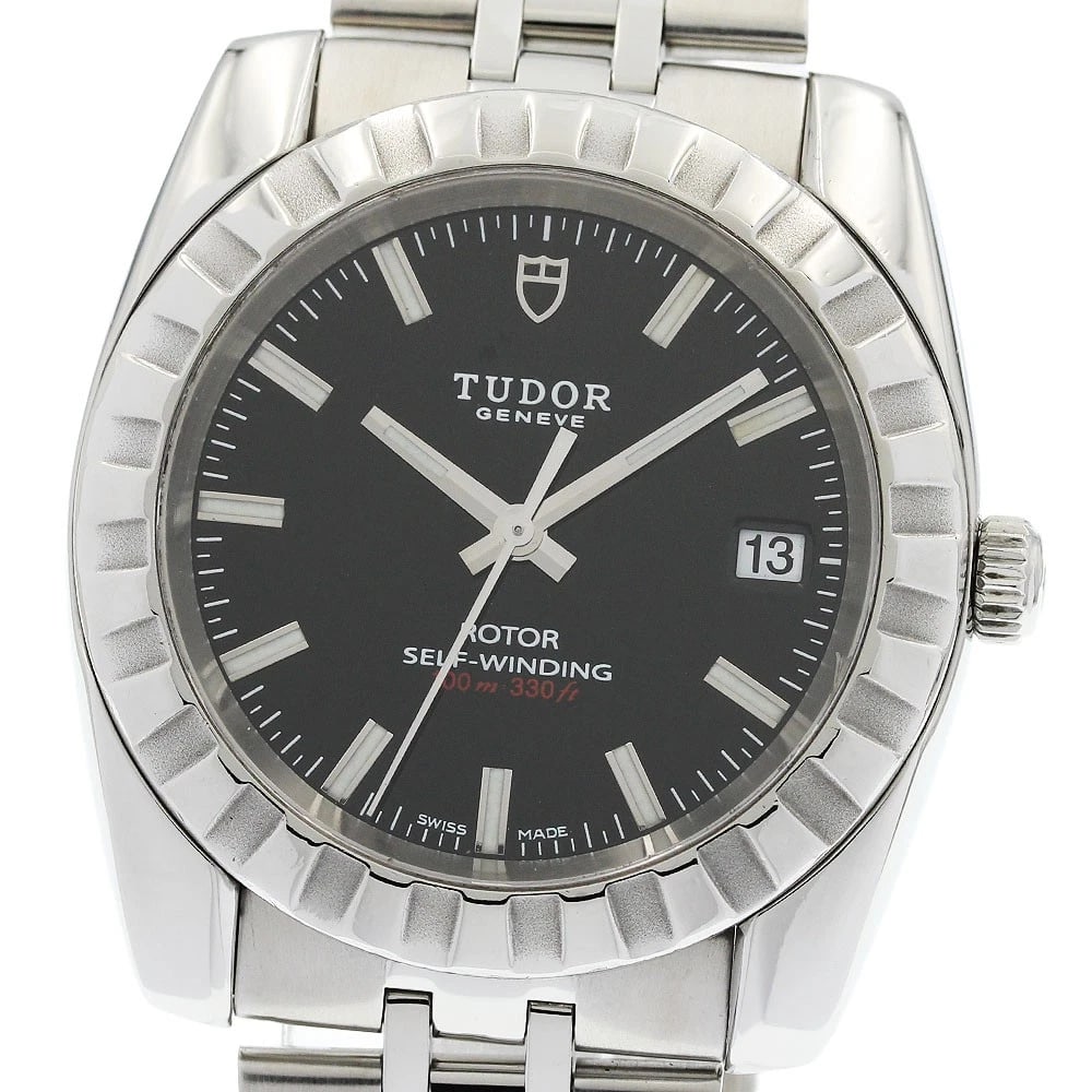 TUDOR CLASSIC DATE BLACK DIAL AUTOMATIC WATCH: TUDOR Classic Date black Dial Automatic Watch Brand: TUDOR Type/Style: Wristwatch Material: Band Material Stainless Steel, Case Material Stainless Steel Color: Dial Color black Size: Case Size About37