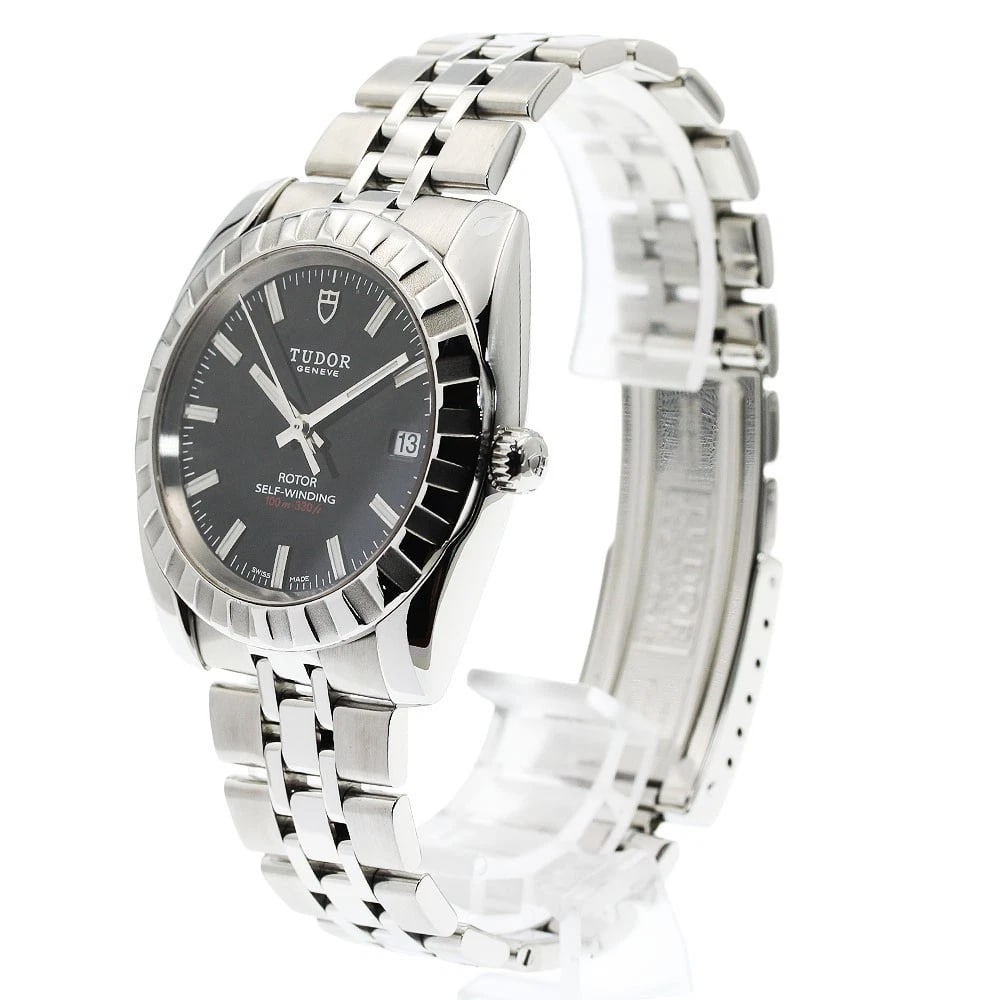 TUDOR CLASSIC DATE BLACK DIAL AUTOMATIC WATCH - 2