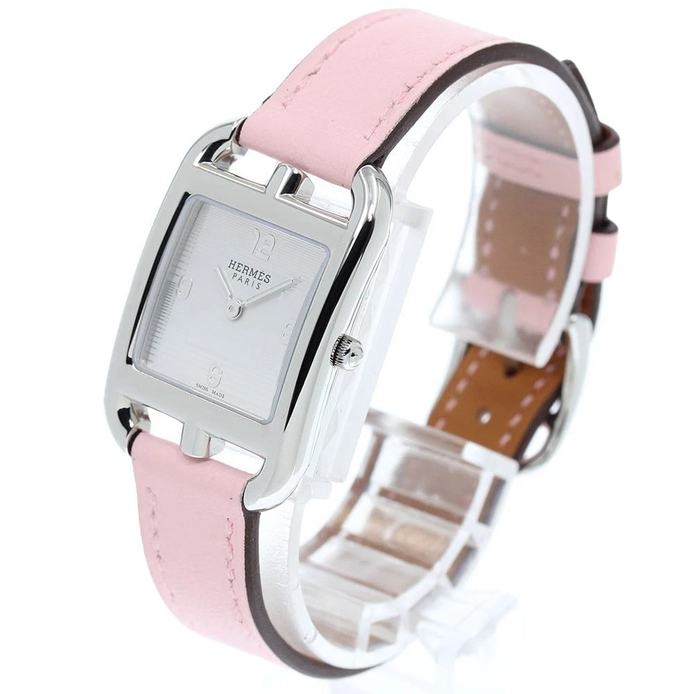 HERMES CAPE COD SILVER DIAL QUARTZ WATCH - 2