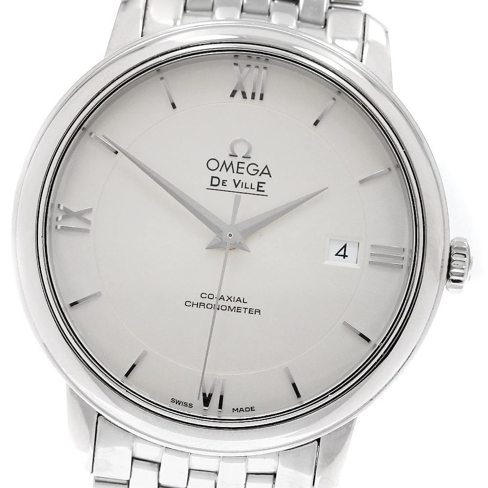 OMEGA DE VILLE PRESTIGE COAXIAL AUTOMATIC WATCH: OMEGA De Ville Prestige Coaxial Automatic Watch Brand: OMEGA Type/Style: Wristwatch Material: Band Material Stainless Steel, Case Material Stainless Steel Color: Dial Color Silver Size: Case Size Abou