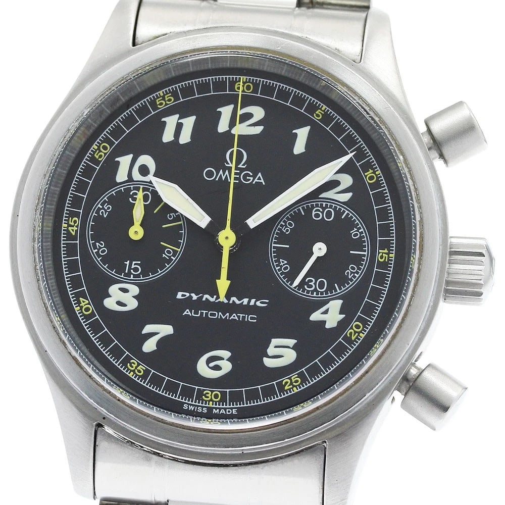 OMEGA DYNAMIC CHRONOGRAPH BLACK DIAL AUTOMATIC WATCH: OMEGA dynamic Chronograph black Dial Automatic Watch Brand: OMEGA Type/Style: Wristwatch Material: Band Material Stainless Steel, Case Material Stainless Steel Color: Dial Color black Size: Case Size 