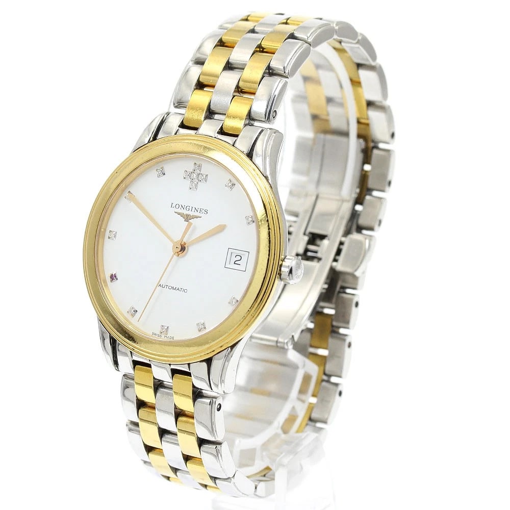 LONGINES FLAGSHIP DATE WHITE DIAL AUTOMATIC WATCH - 2