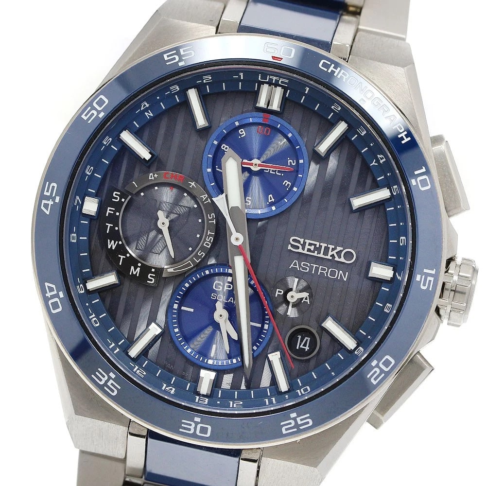 SEIKO ASTRON SHOHEI OHTANI SOLAR POWERED RADIO WATCH: SEIKO Astron Shohei Ohtani Solar Powered Radio Watch Brand: SEIKO Type/Style: Wristwatch Material: Band Material Ceramic / titanium, Case Material Ceramic / titanium Color: Dial Color Navy Size: Case
