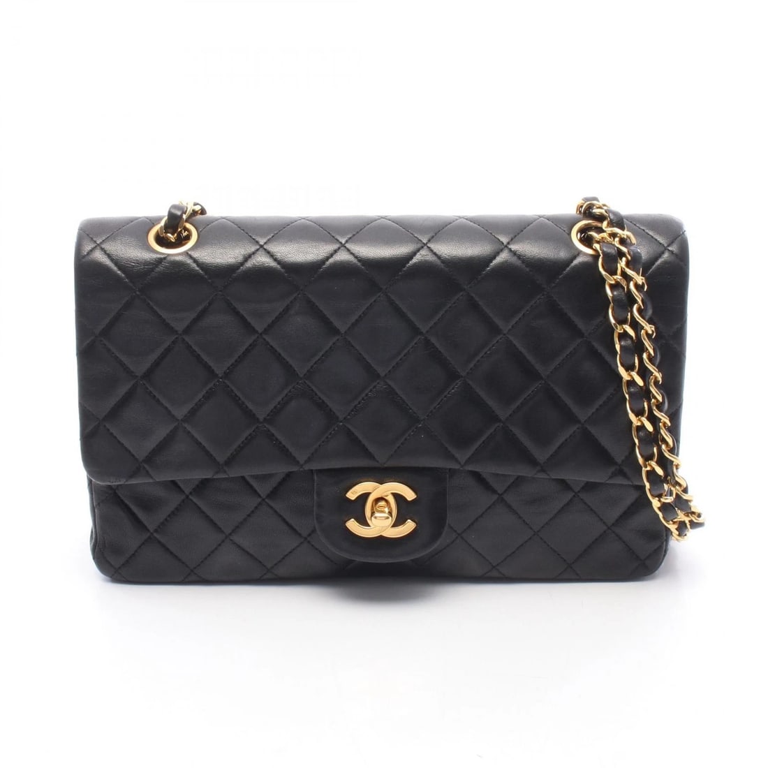 CHANEL MATELASSE W FLAP CHAIN SHOULDER BAG: CHANEL Matelasse W flap Chain Shoulder Bag Brand: CHANEL Type/Style: Shoulder Bag Material: Exterior Material Lambskin (sheep leather) Color: Exterior Color Black?ish colors Size: (H:6.3" x W:9.8" x D