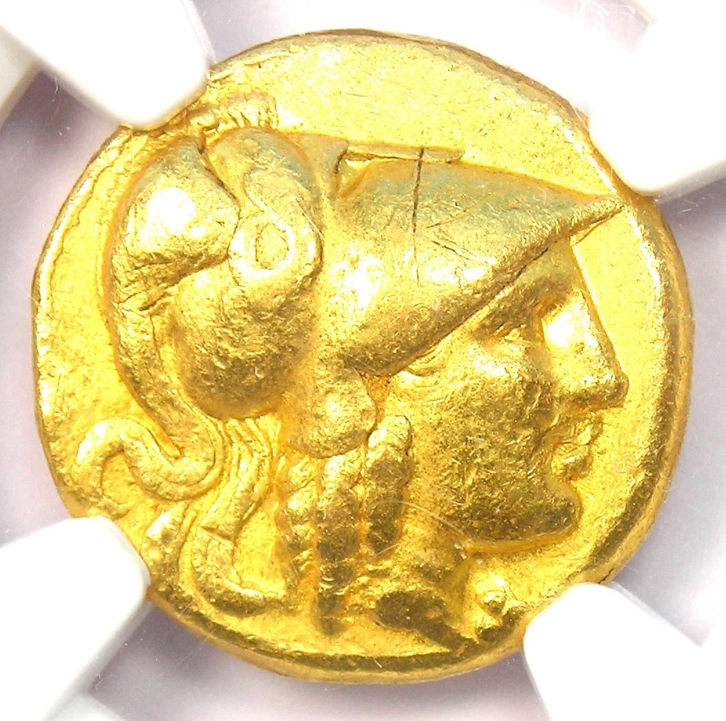 PHILIP III GOLD AV STATER GOLD GREEK MACEDON COIN: Philip III Gold AV Stater Gold Greek Macedon Coin Year : 317 BC Denomination : Stater Country of Origin : Greece Accessories: None Accessories Notice: When purchasing pre-owned goods, please refer to 