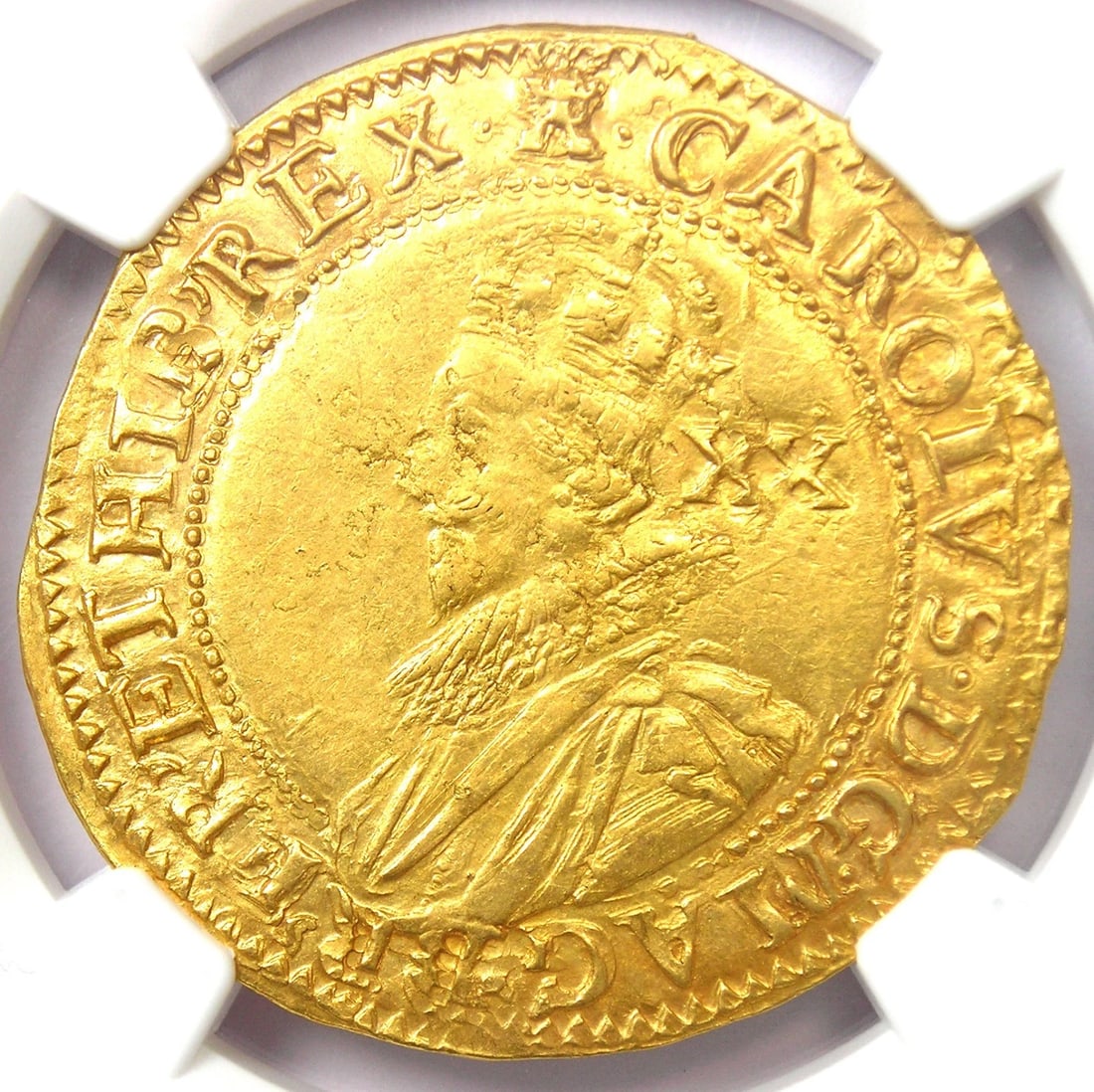 1627-1628 BRITAIN ENGLAND GOLD CHARLES I UNITE COIN (1 of 4)