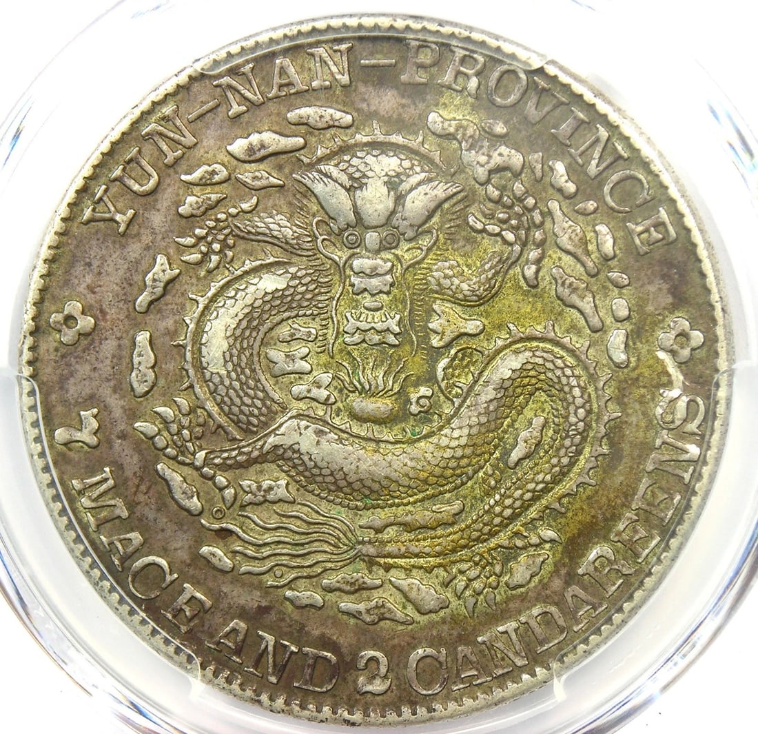 1908 CHINA YUNNAN DRAGON SILVER DOLLAR $1 COIN: 1908 China Yunnan Dragon Silver Dollar $1 Coin Year : 1908 Denomination : $1 Country of Origin : China Accessories: None Accessories Notice: When purchasing pre-owned goods, please refer to the photos