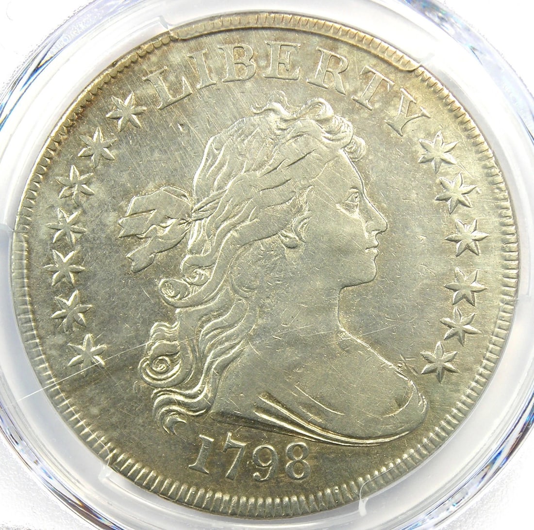 1798 SMALL EAGLE DRAPED BUST SILVER DOLLAR $1 COIN (1 of 4)