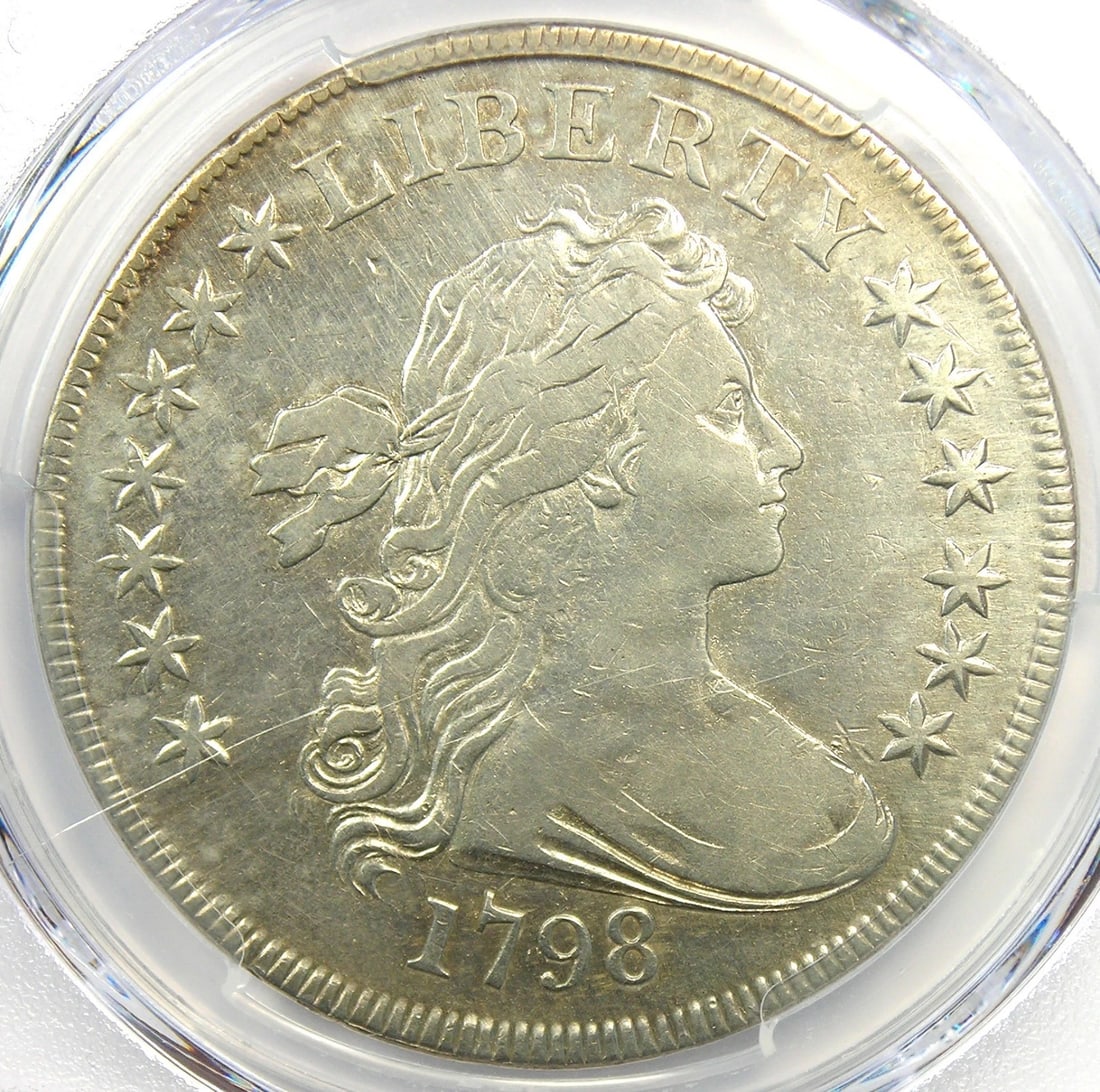 1798 SMALL EAGLE DRAPED BUST SILVER DOLLAR $1 COIN - 3