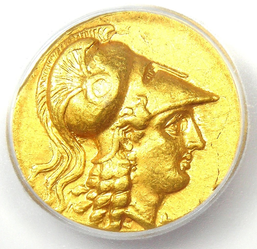 ALEXANDER THE GREAT III AV STATER GOLD MACEDON COIN: Alexander the Great III AV Stater Gold Macedon Coin Year: 323-317 BC Denomination: Stater Country of Origin: Greece Accessories: None Accessories Notice: When purchasing pre-owned goods, please refer 