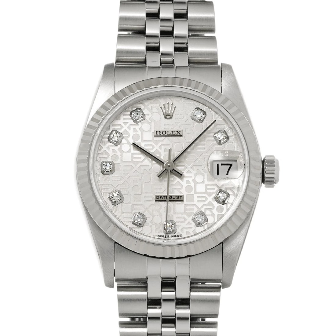 ROLEX DATEJUST SILVER COMPUTER/DIAMOND WATCH: ROLEX Datejust Silver computer/diamond Watch Brand: ROLEX Type/Style: Wristwatch Material: Band Material Stainless steel, Case Material Stainless steel Color: Dial Color Silver computer Size: ?Case? H