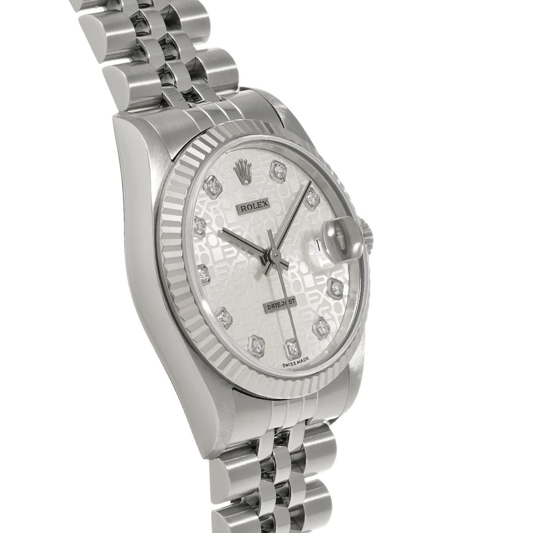 ROLEX DATEJUST SILVER COMPUTER/DIAMOND WATCH - 3