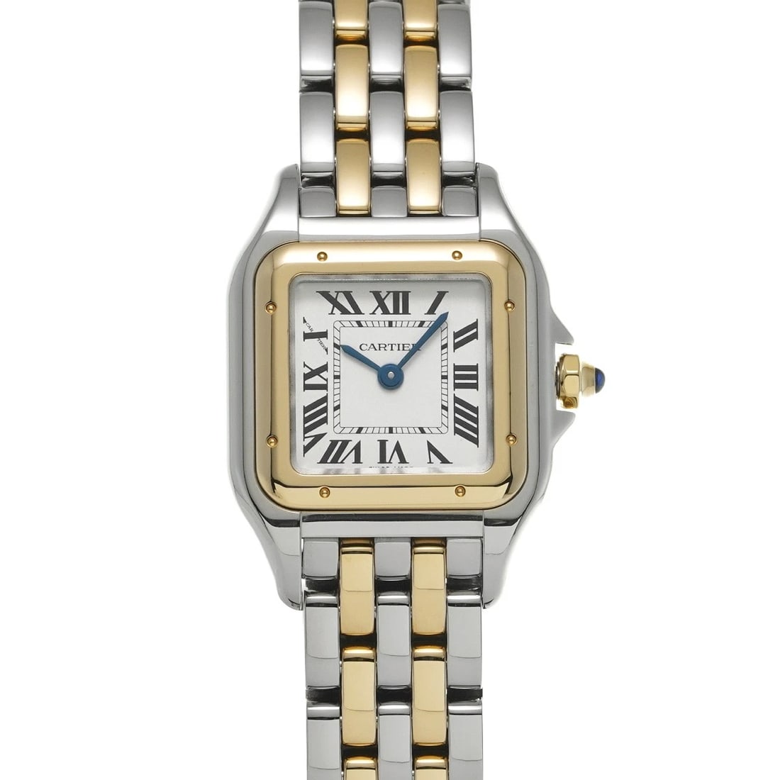 CARTIER PANTHERE DE CARTIER SM SILVER WATCH: CARTIER Panthere de Cartier SM Silver Watch Brand: CARTIER Type/Style: Wristwatch Material: Band Material Stainless steel/Yellow Gold, Case Material Stainless steel Color: Dial Color Silver Size: ?Cas