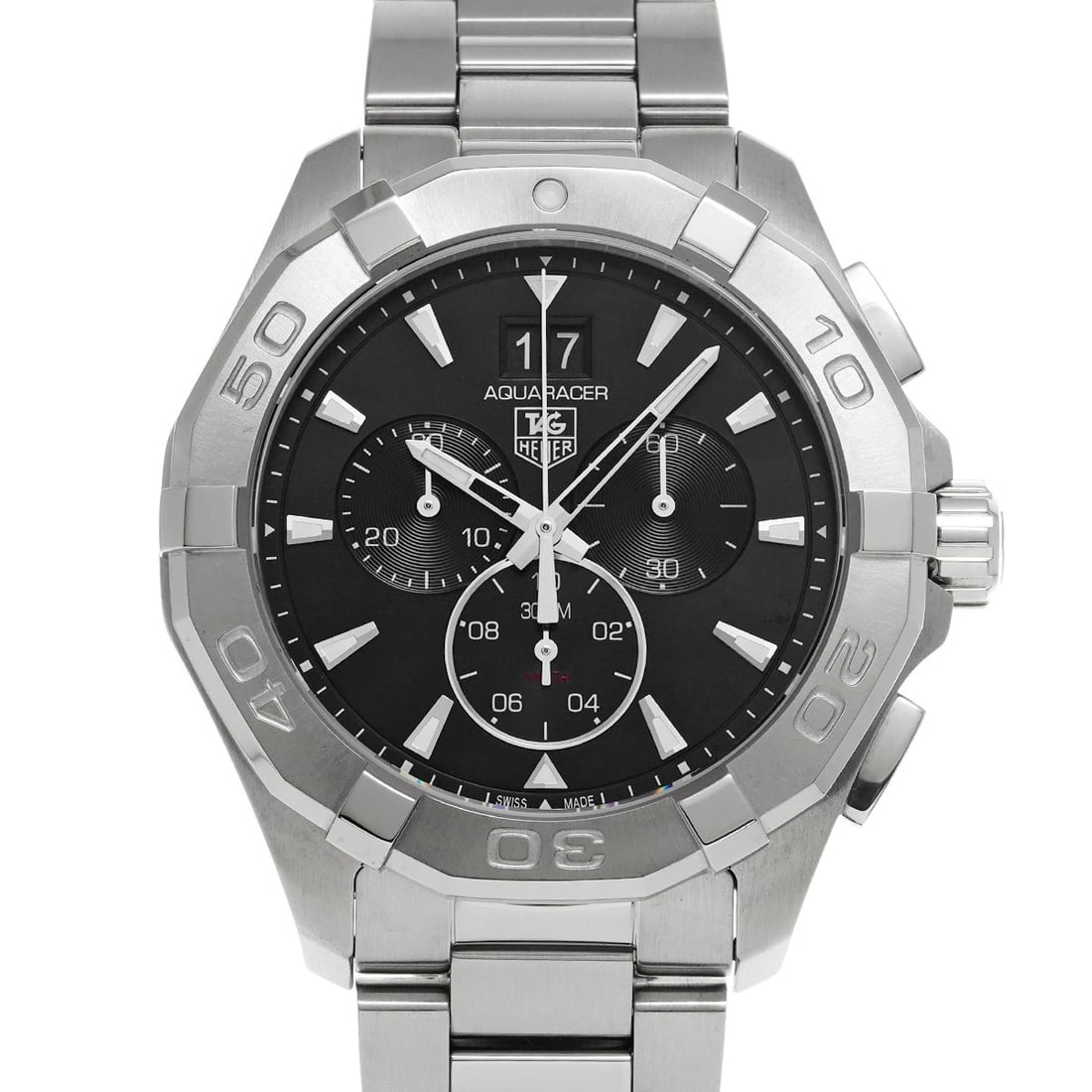TAG HEUER AQUARACER QUARTZ CHRONOGRAPH BLACK WATCH: TAG HEUER Aquaracer Quartz Chronograph black Watch Brand: TAG HEUER Type/Style: Wristwatch Material: Band Material Stainless steel, Case Material Stainless steel Color: Dial Color black Size: ?Case? H